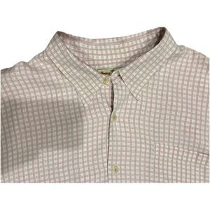 TOMMY BAHAMA Shirt Men's 100% Tencel‎ Pink Plaid Checks Short Sleeve XXL